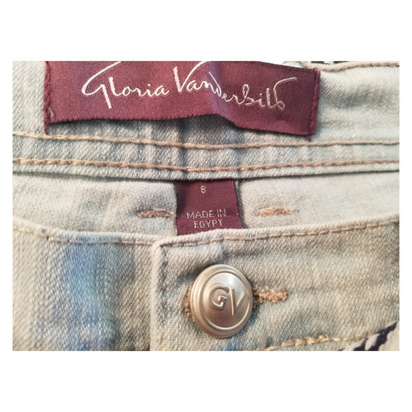 Gloria Vanderbilt Amanda Capri Women's Shorts Light Blue Size 8, Inseam 18 in - Picture 4 of 9